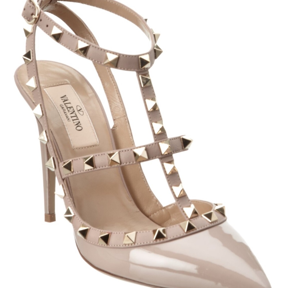 Valentino Nude Patent Leather Heels